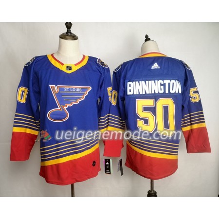 Herren Eishockey St. Louis Blues Trikot Jordan Binnington 50 Adidas 90s Heritage Authentic